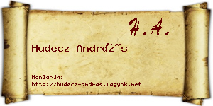 Hudecz András névjegykártya
