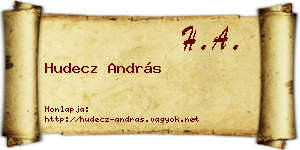 Hudecz András névjegykártya