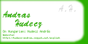 andras hudecz business card