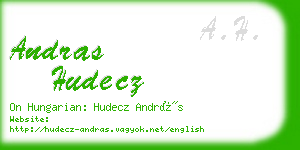 andras hudecz business card